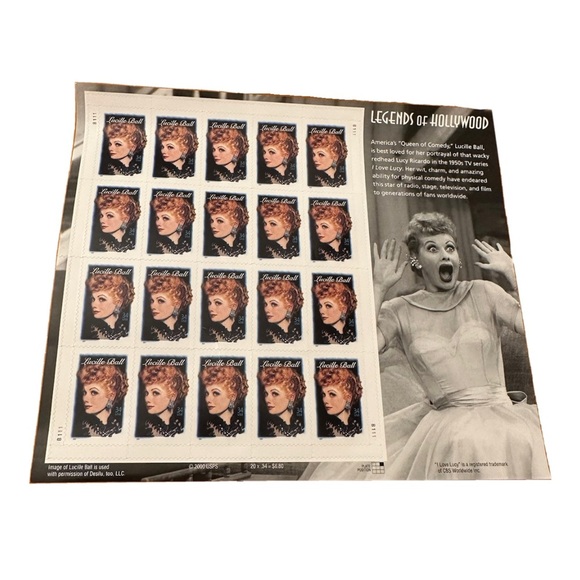 Collectible Stamp Set, Legends of Hollywood Lucille Ball - Picture 1 of 1